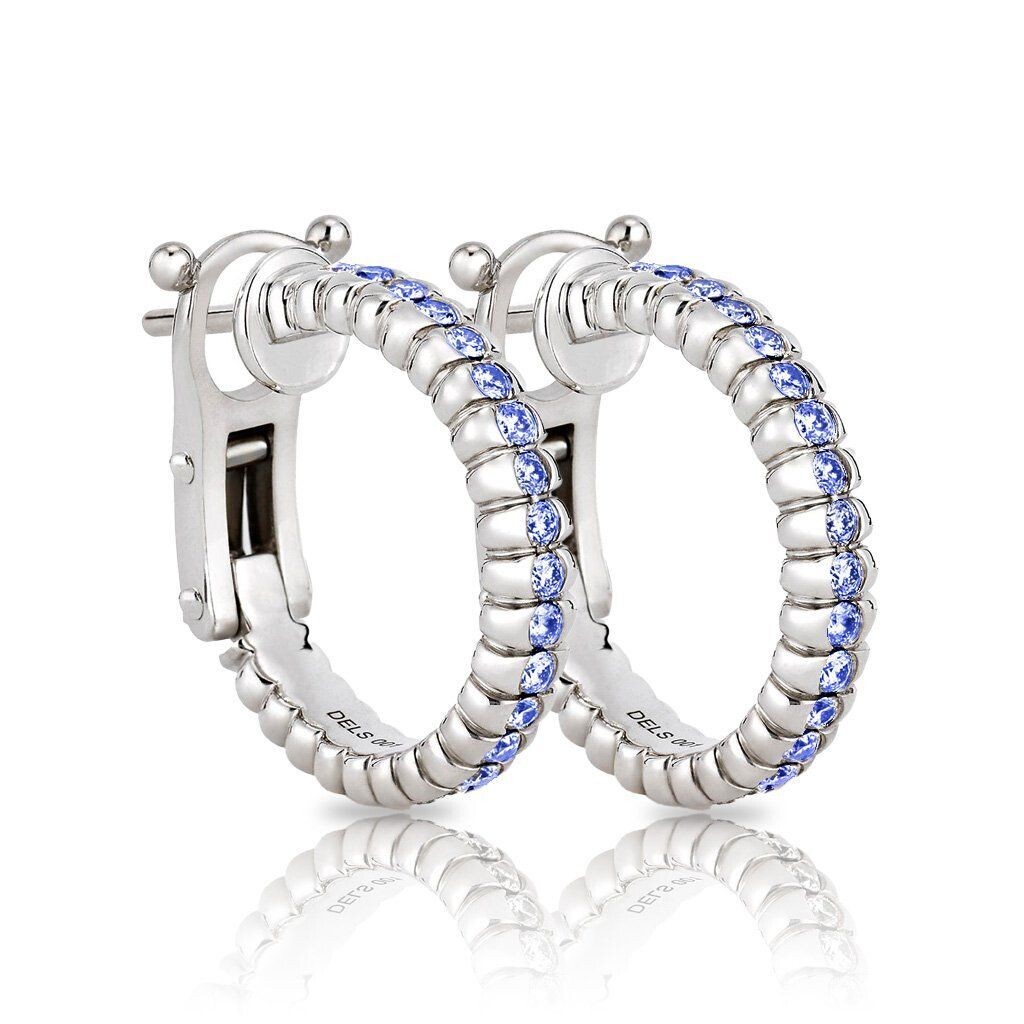 Eternity Earrings Blue Sapphire