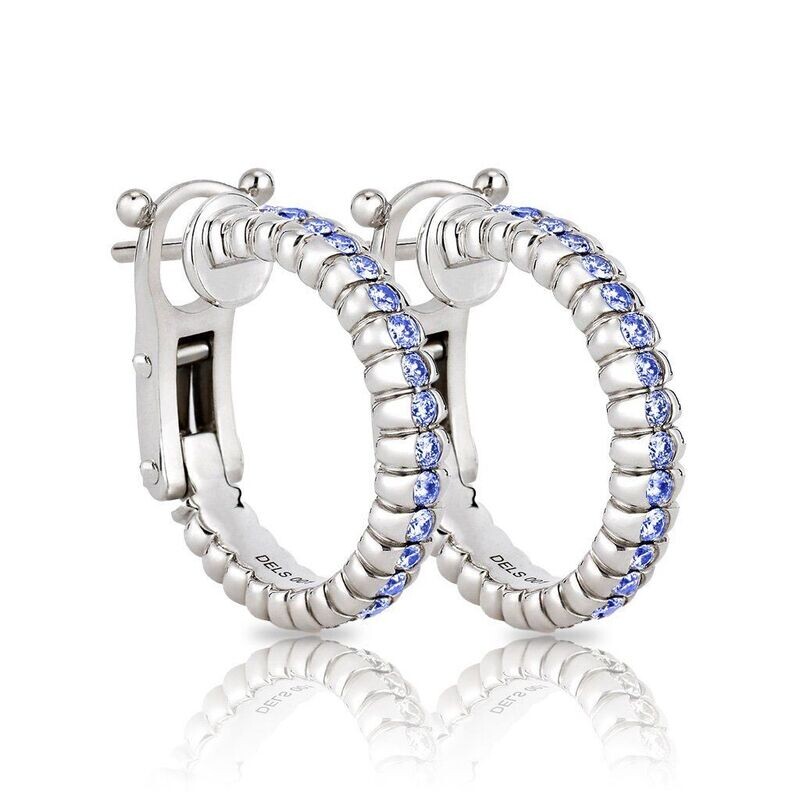 Eternity Earrings with Blue Sapphires