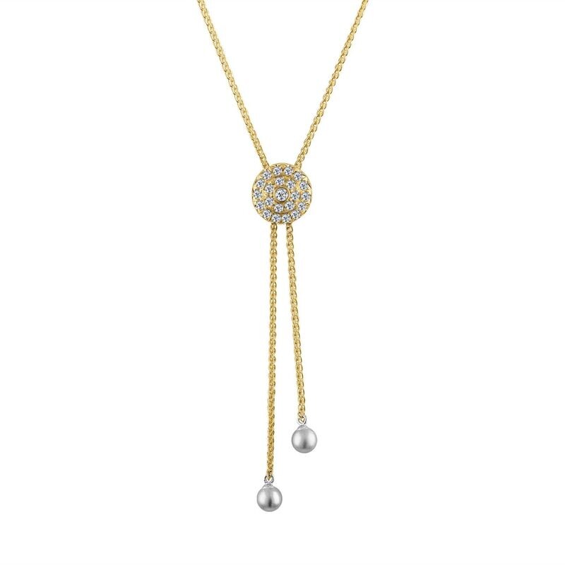 Click Amulet - 18K Yellow Gold with Diamonds & Pearls