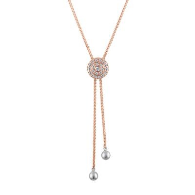 Click Amulet - 18K Rose Gold with Diamonds & Pearls
