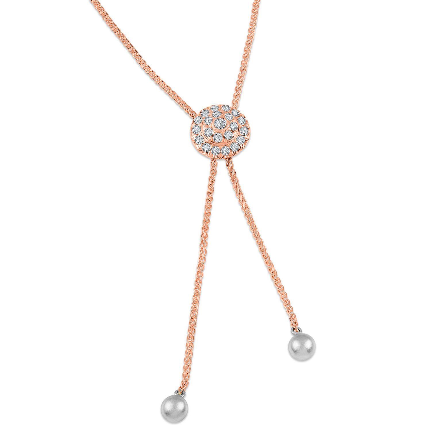 Click Amulet - 18K Rose Gold with Diamonds & Pearls