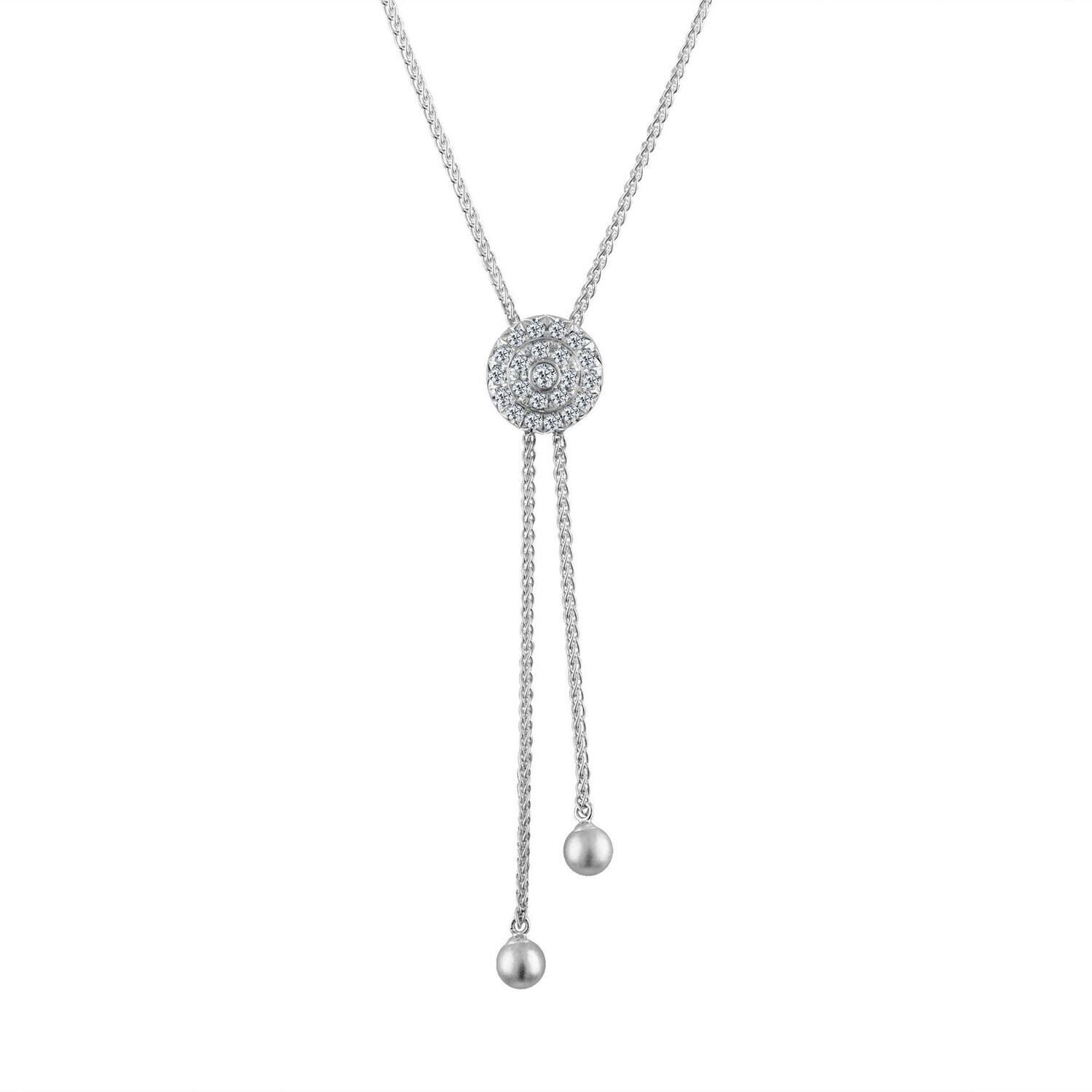 Click Amulet - 18K White Gold with Diamonds & Pearls