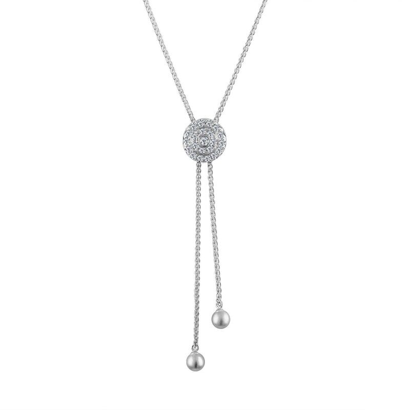 Click Amulet - 18K White Gold with Diamonds & Pearls