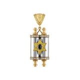 Faith- Torah Diamond & Sapphire Pendant