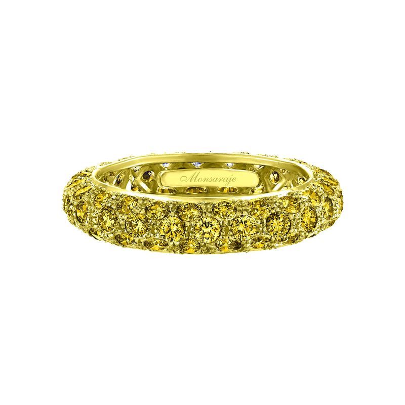 Golden Yellow Blossom Band Ring