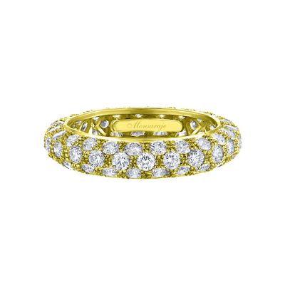 Golden Diamond Blossom Band Ring