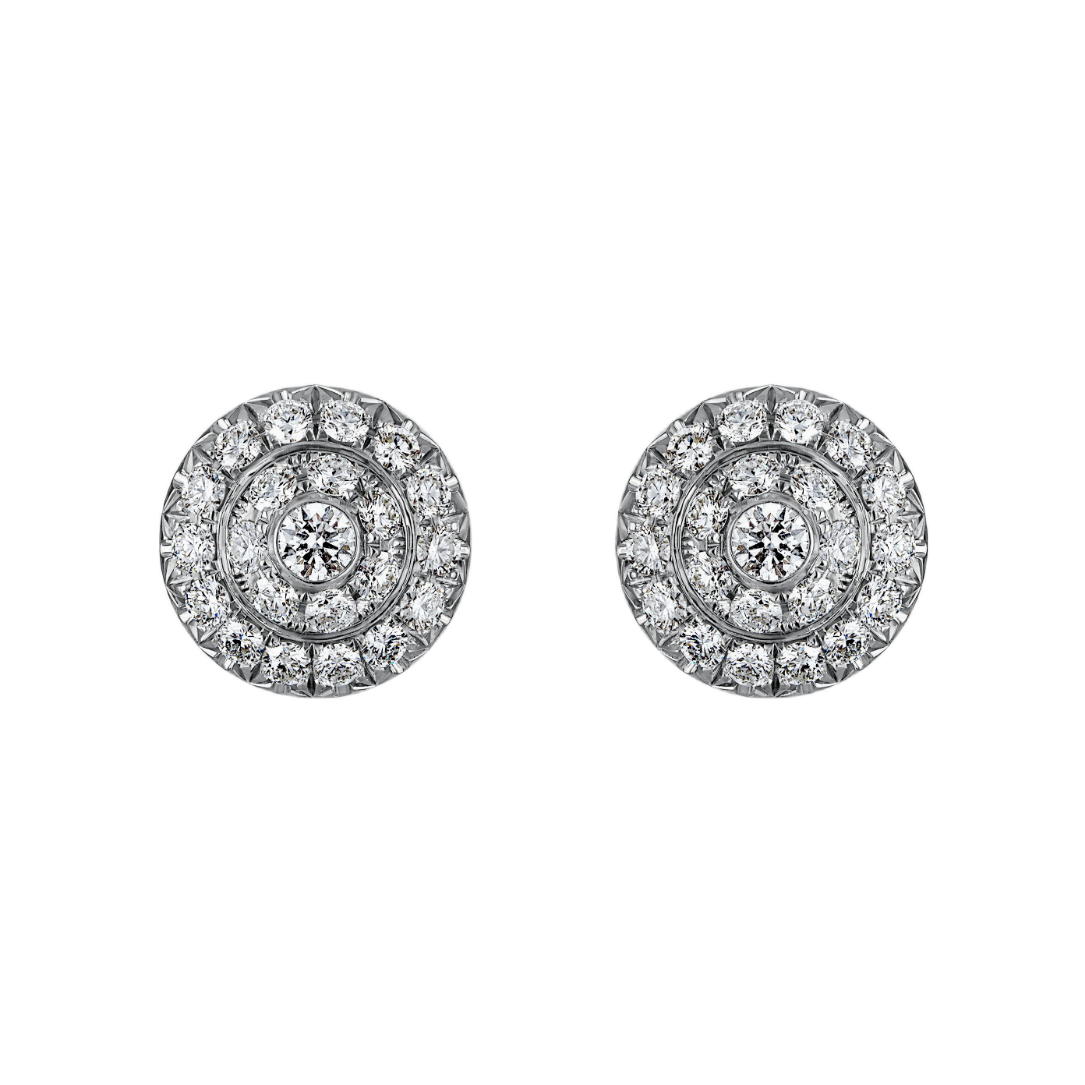 Click Earrings with Natural Diamonds