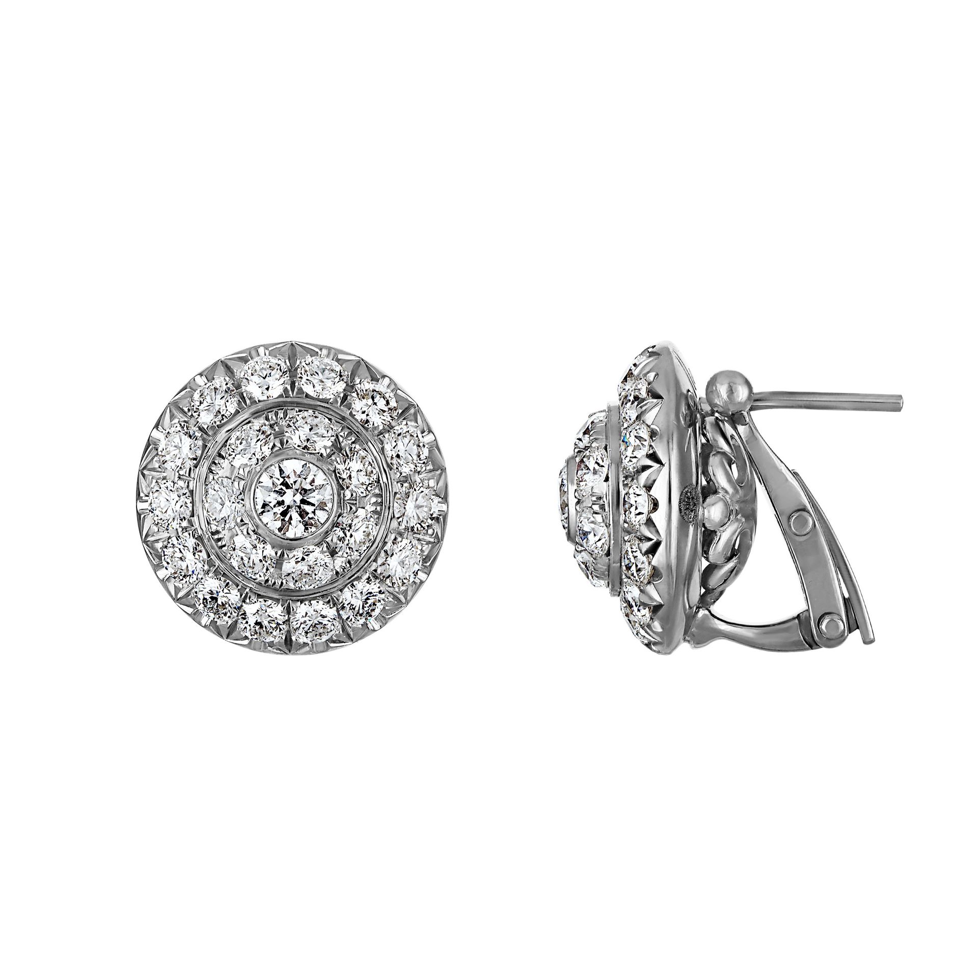 Click Earrings with Natural Diamonds