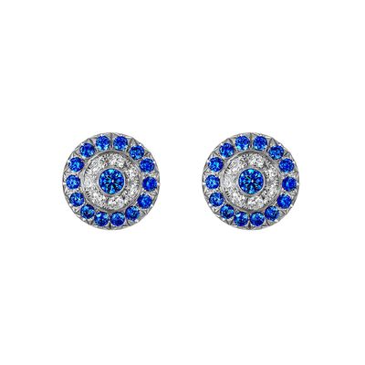 Click Earrings with Blue Sapphires
