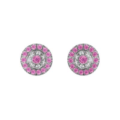 Click Earrings with Pink Sapphires