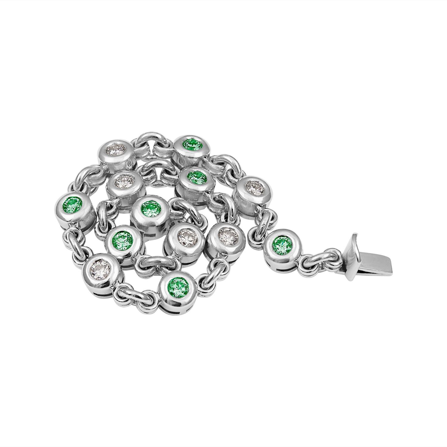 Excelsior Gold Bracelet- Green Sapphires
