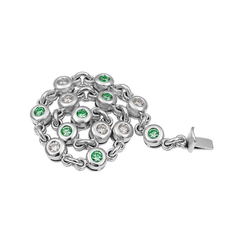 Excelsior Gold Bracelet- Green Sapphires