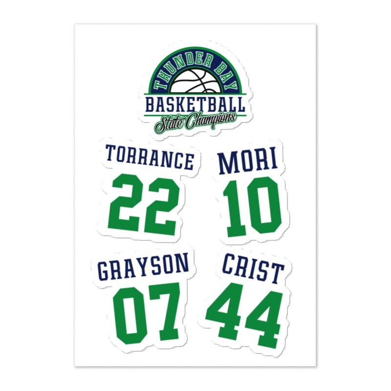 Thunder Bay Basketball Sticker sheet