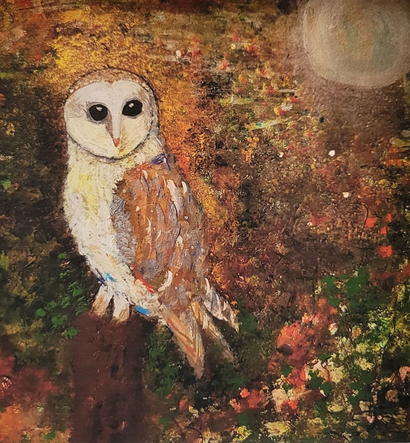 Night Owl - High Quality Giclee Print - Framed 9" x 9"