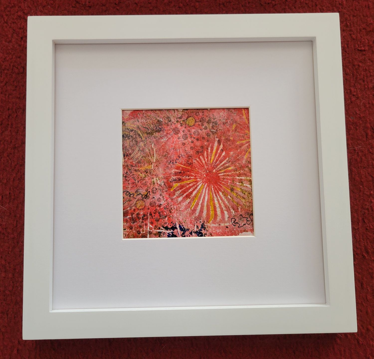 Abstract in Red and Gold, Framed Abstract in Red and Gold, Framed