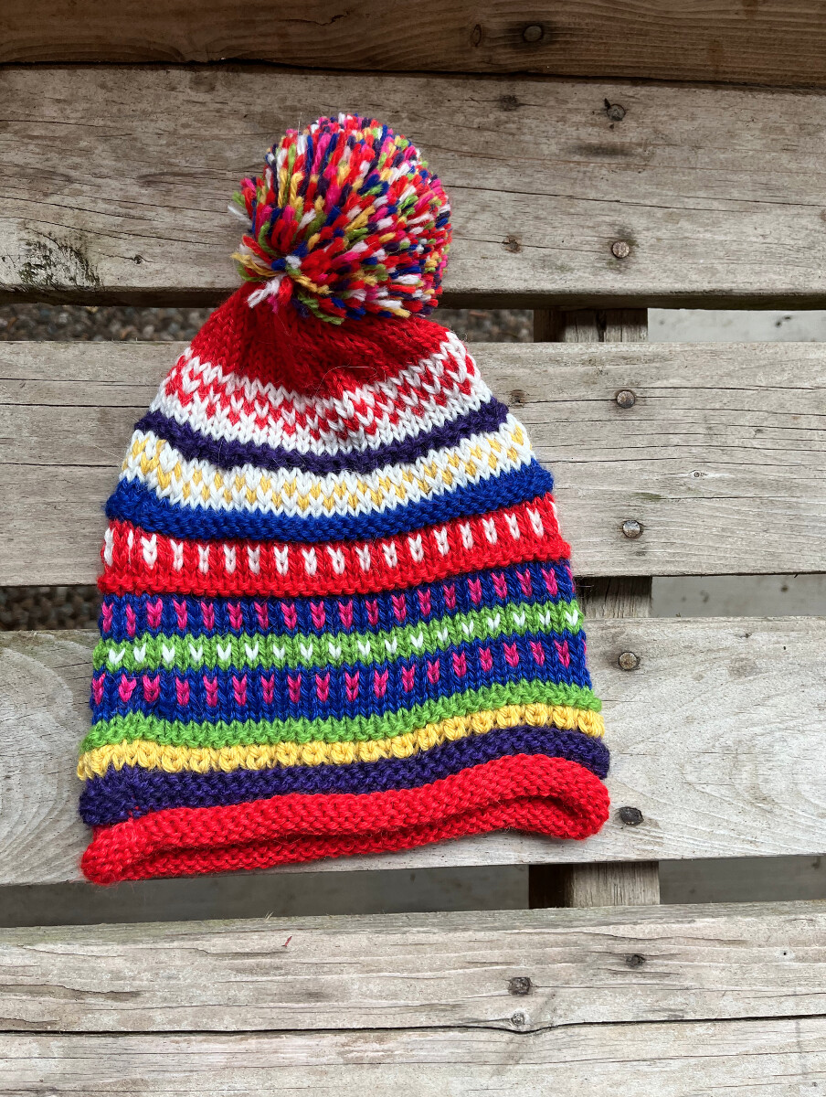 Kids Knit Hat, Color: Red
