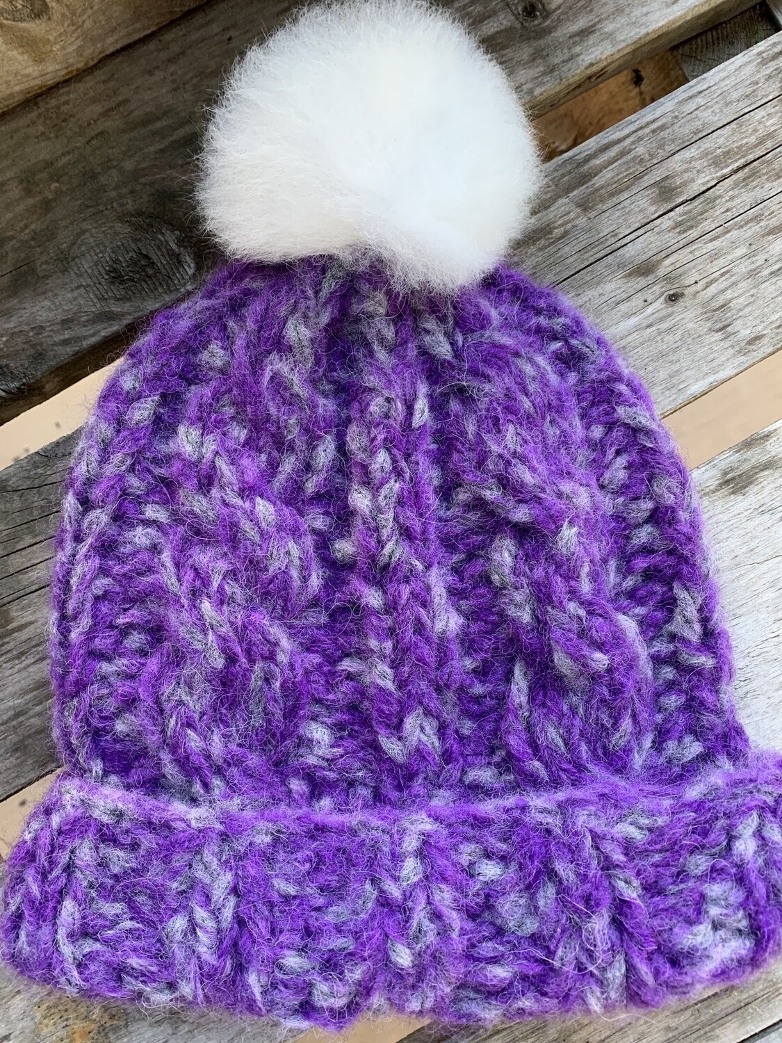 Marshmallow Hat, Color: Purple