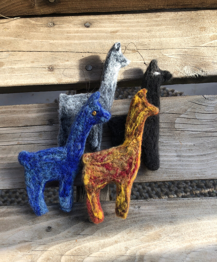 Hand Felted Alpaca Ornament