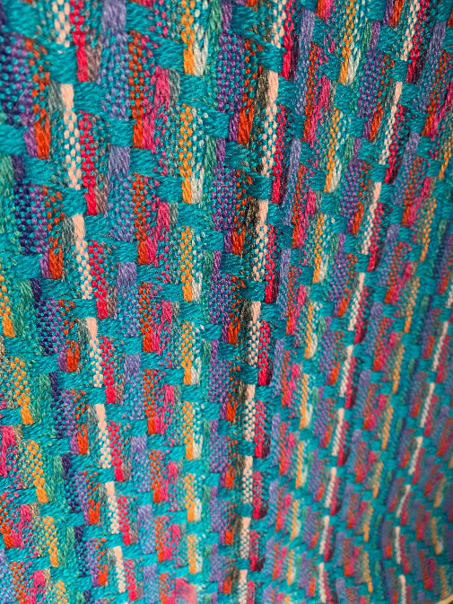 Multicolor 100% Baby Alpaca Scarf, Color: Turquoise