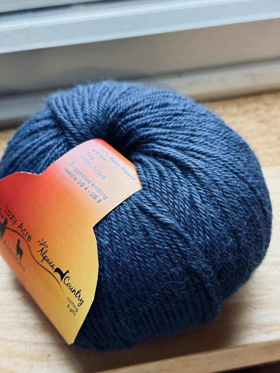 Yarn - Baby Alpaca 110 Yard Single Ply, Color: Indigo