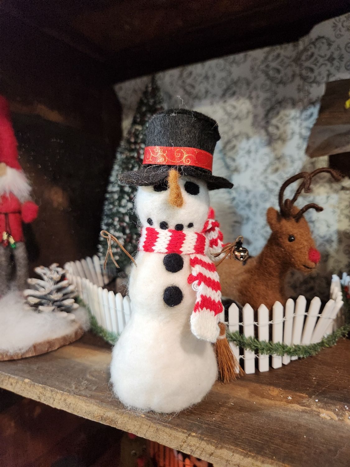 Hand Felted Snowman