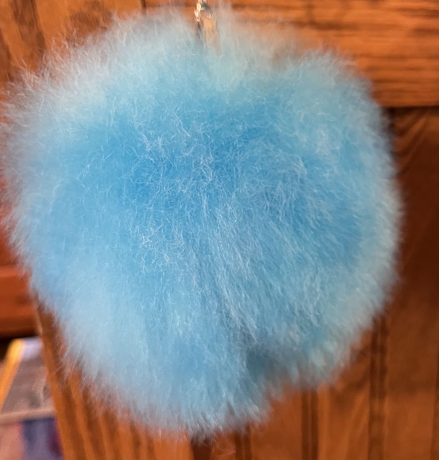 Keychain - Fluffy Pom Pom, Color: Turquoise