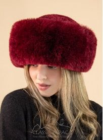 Classic Fur Hat, Color: Burgundy