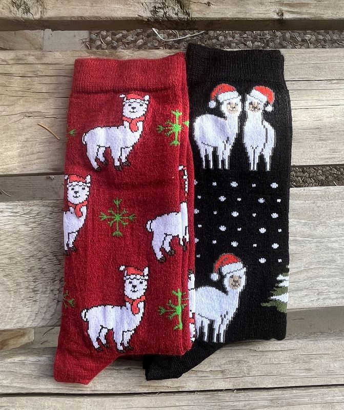 Alpaca Christmas Sock