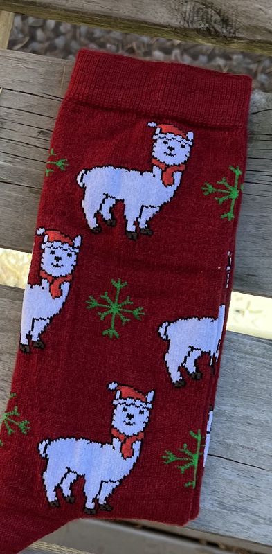 Alpaca Christmas Sock