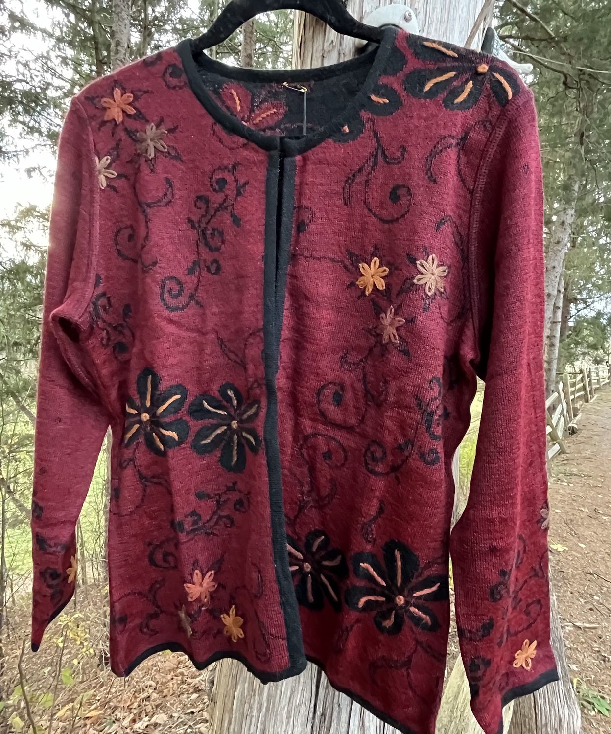 Eclipse Reversible Cardigan - On Sale, Color: Burgundy/Black, Size: Small