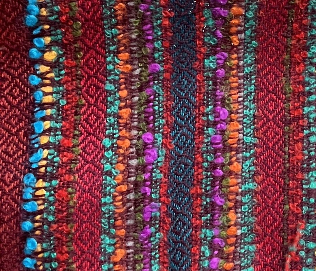 Multi-Boucle Scarf, Color: Brick