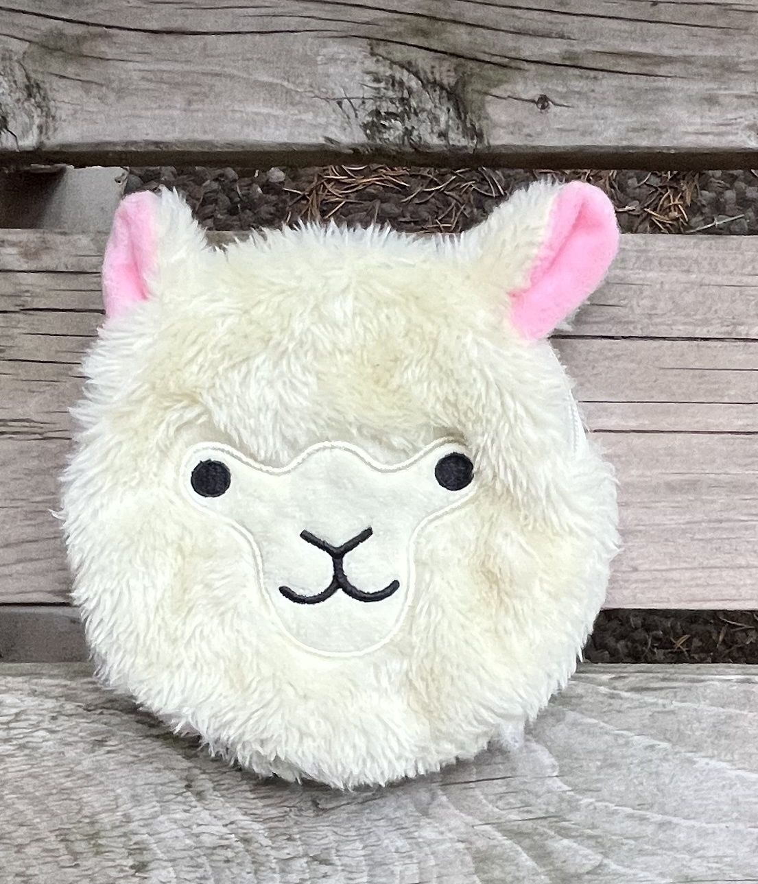 Alpaca Face Coin Purse, Color: White