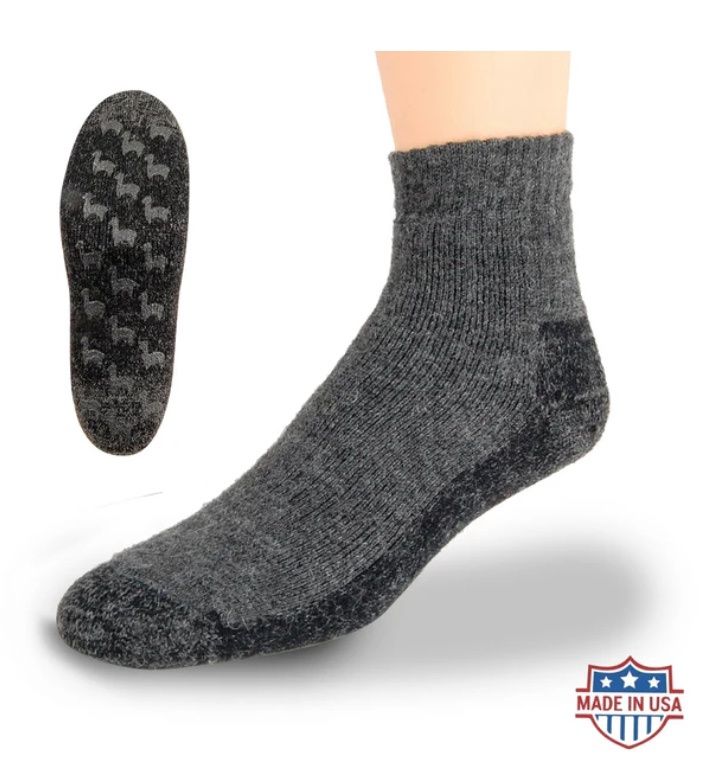 Slipper Socks, Size: Small, Color: Grey