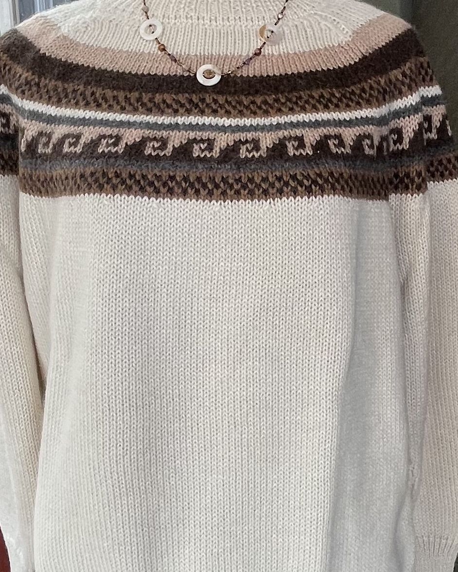 Chullo Sweater, Color: Natural, Size: Medium