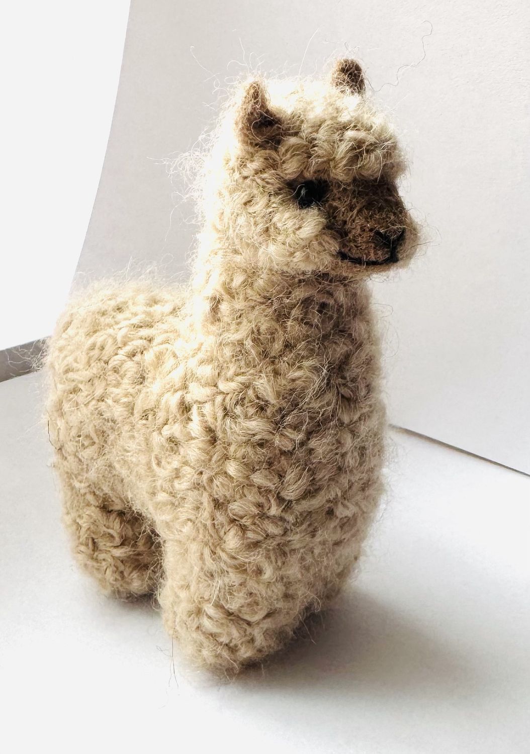 Hand Felted Huacaya, Color: Fawn
