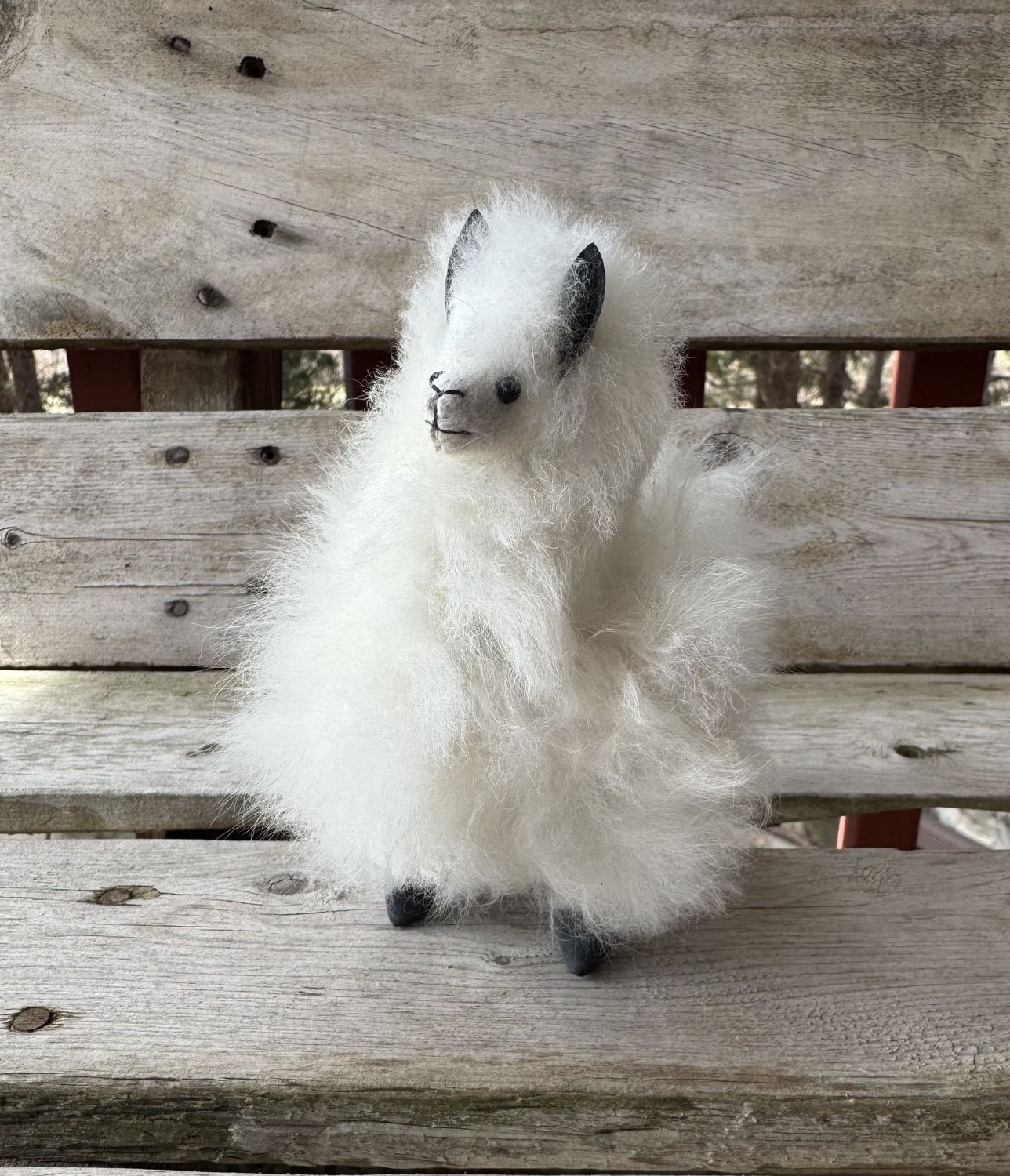 Standing Alpaca 6&quot;, Color: White