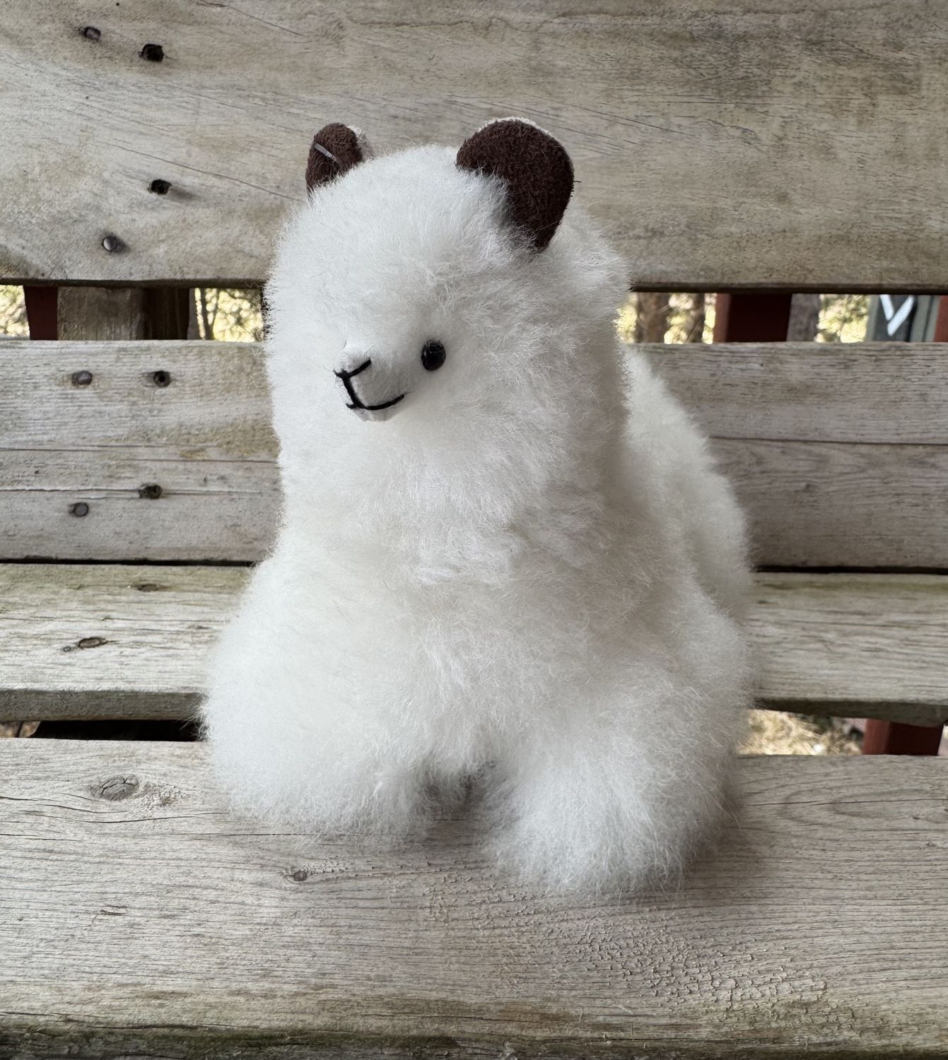 Classic Fluffy Alpaca 6&quot;, Color: White