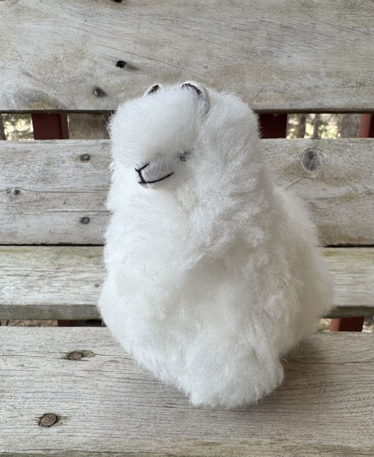 Classic Fluffy Alpaca 5&quot;, Color: White