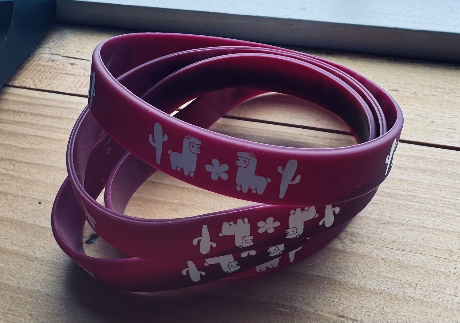 Alpaca Color Bracelet, Color: Burgundy