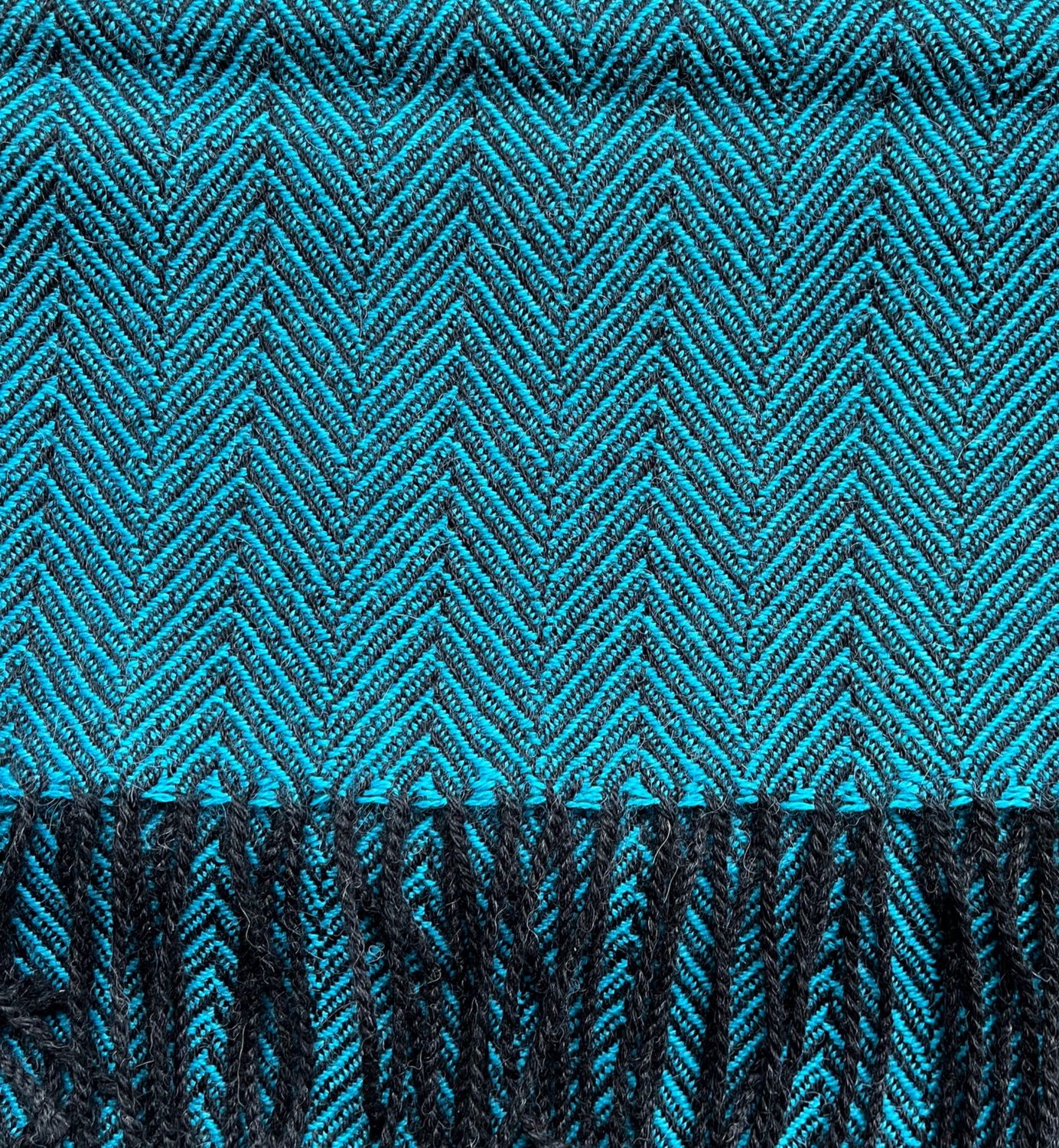 Herringbone Scarf, Color: Turquoise