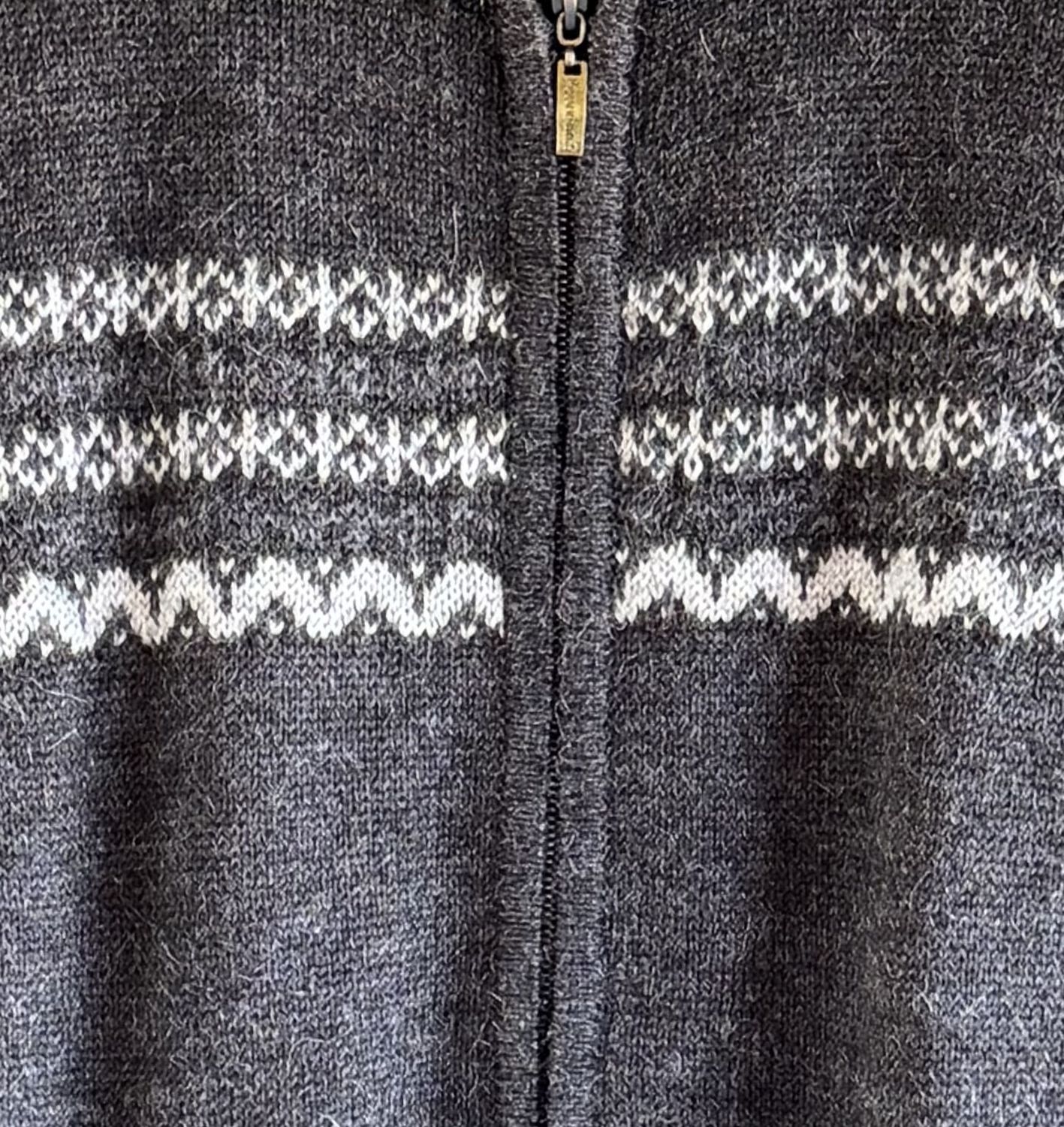 Fleece Lined Sweater, Color: Charcoal, Size: Small