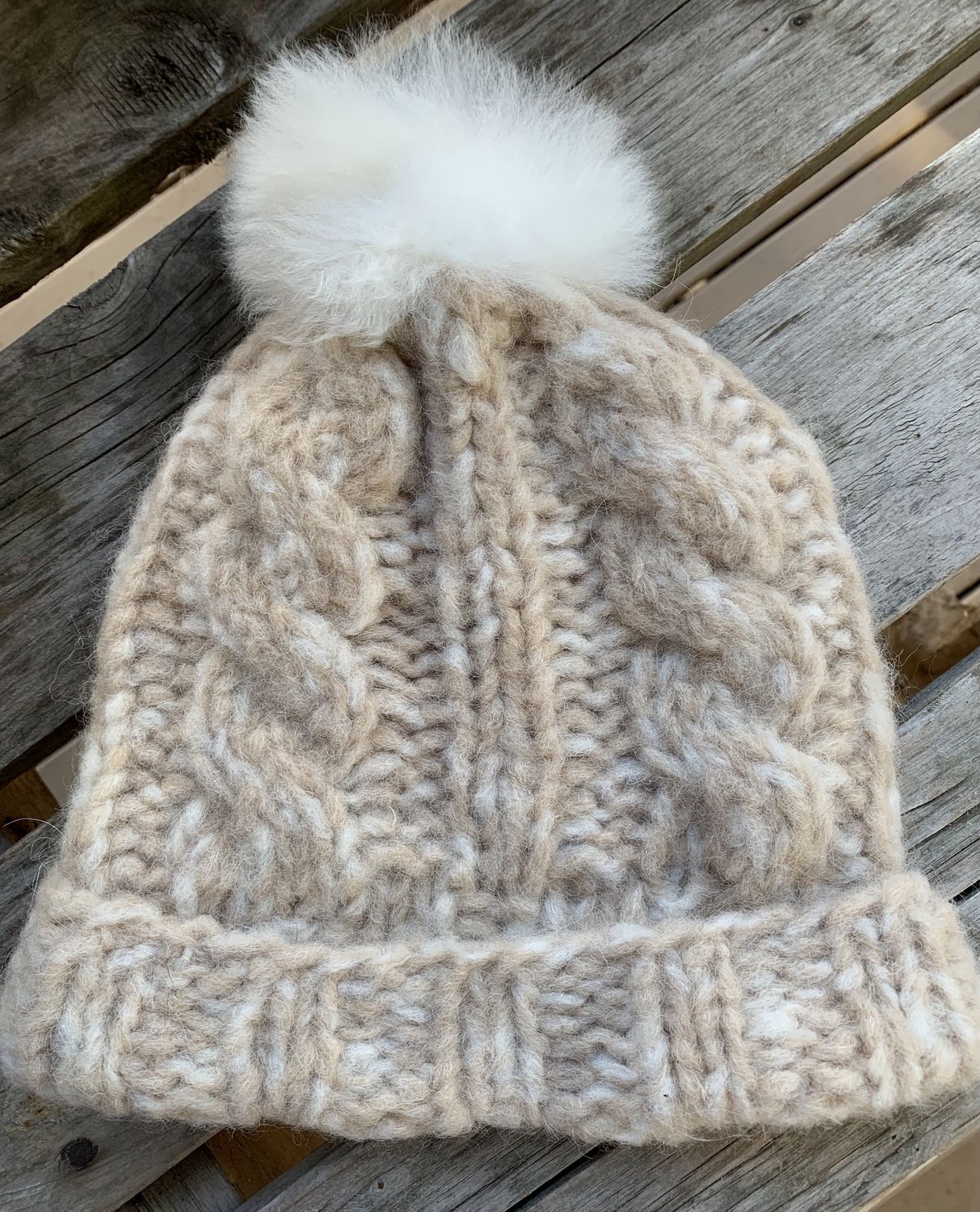 Marshmallow Hat, Color: Sand