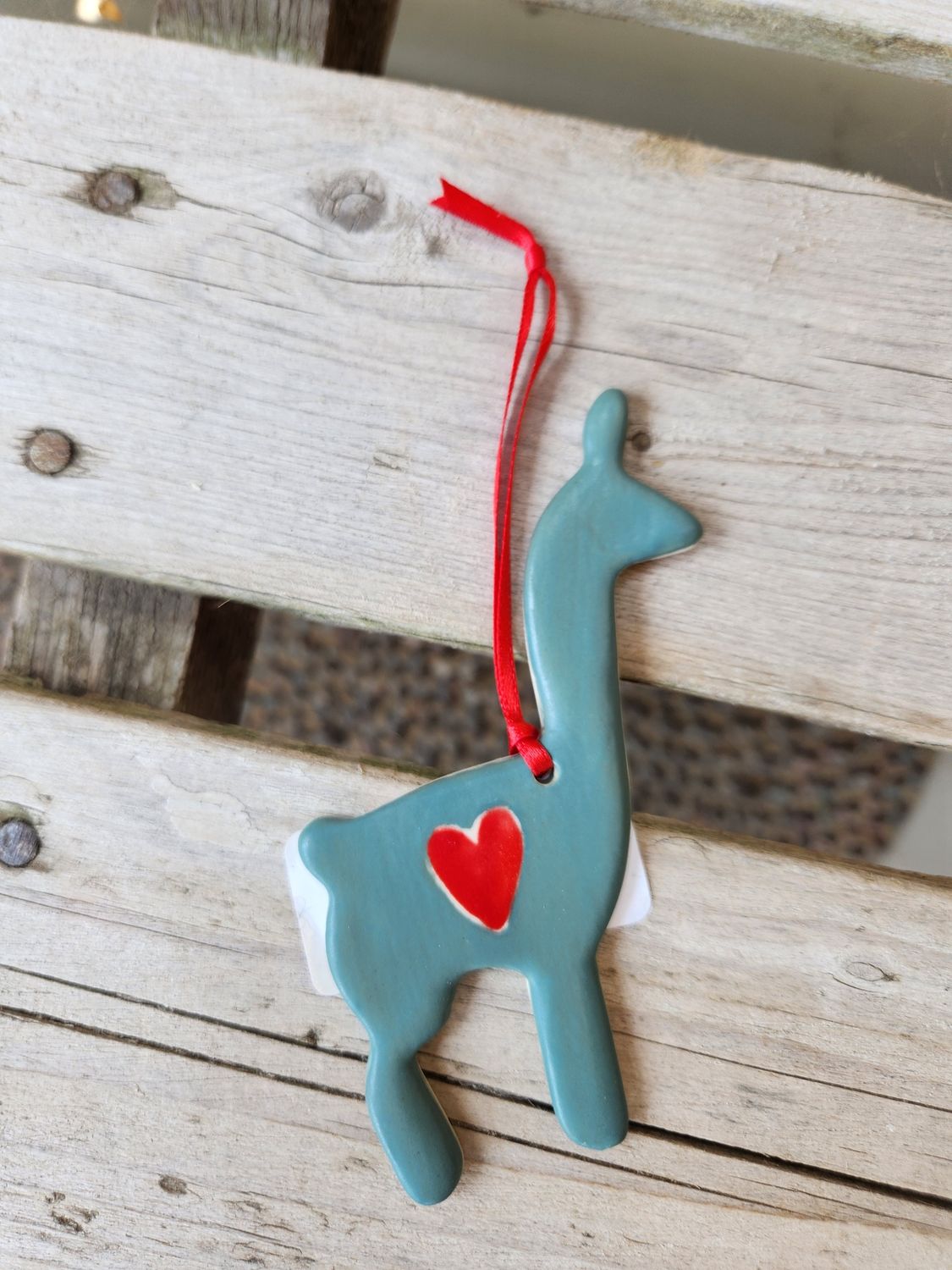 Lazy Acre Clay Ornament, Color: green