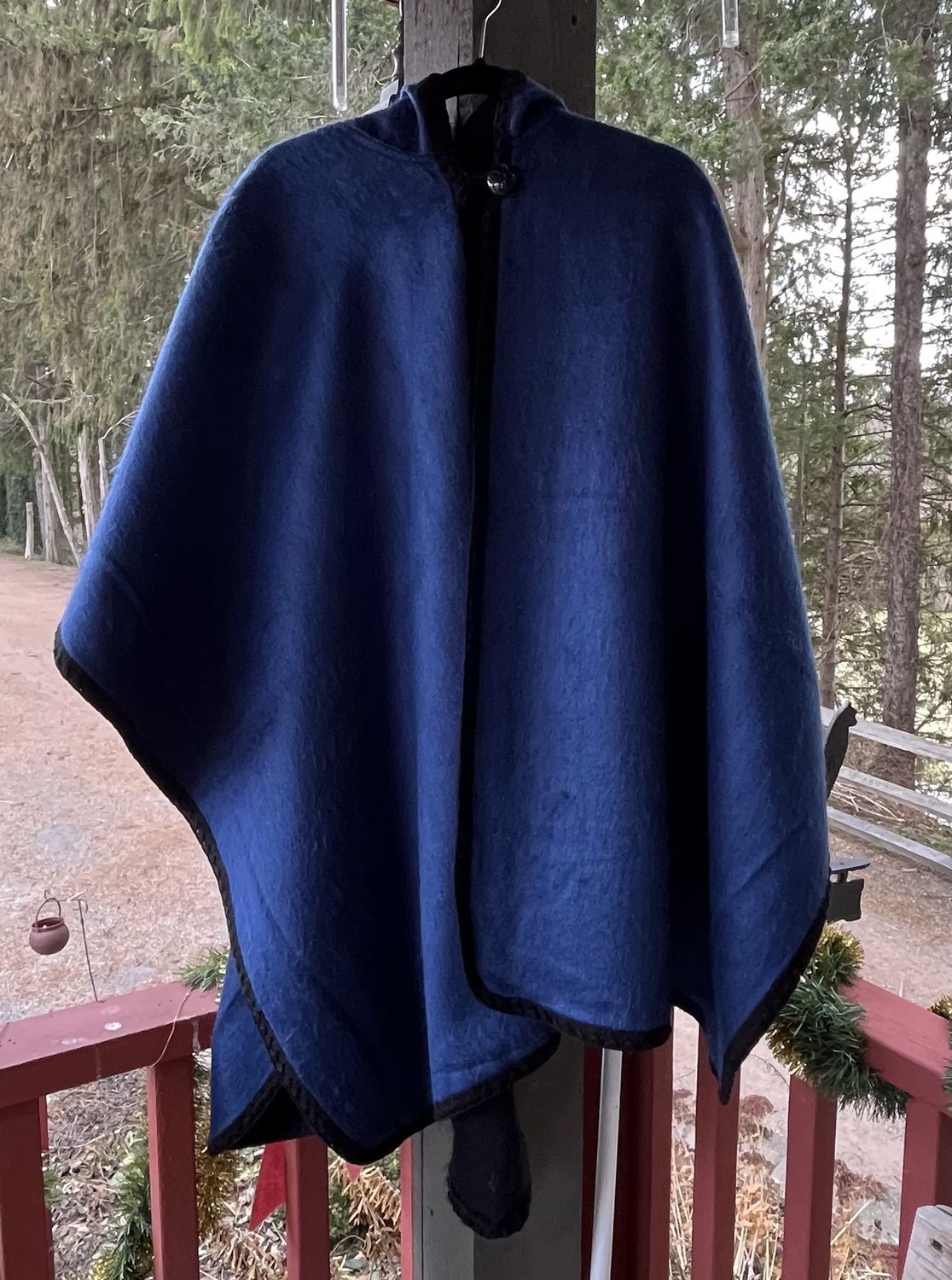 Funky Hooded Cape, Name: Denim/Black