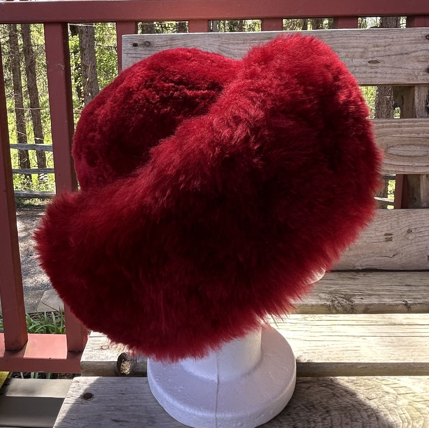 Classic Fur Hat, Color: Burgundy