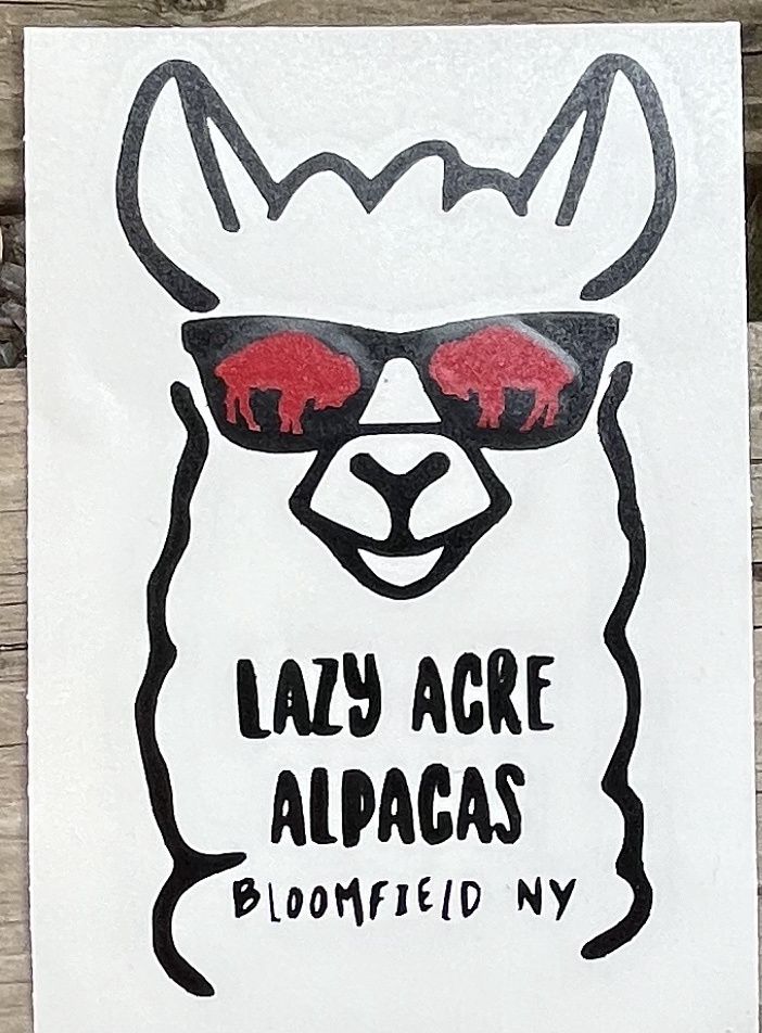 Alpaca Sunglass  Stickers, style: Go Bills