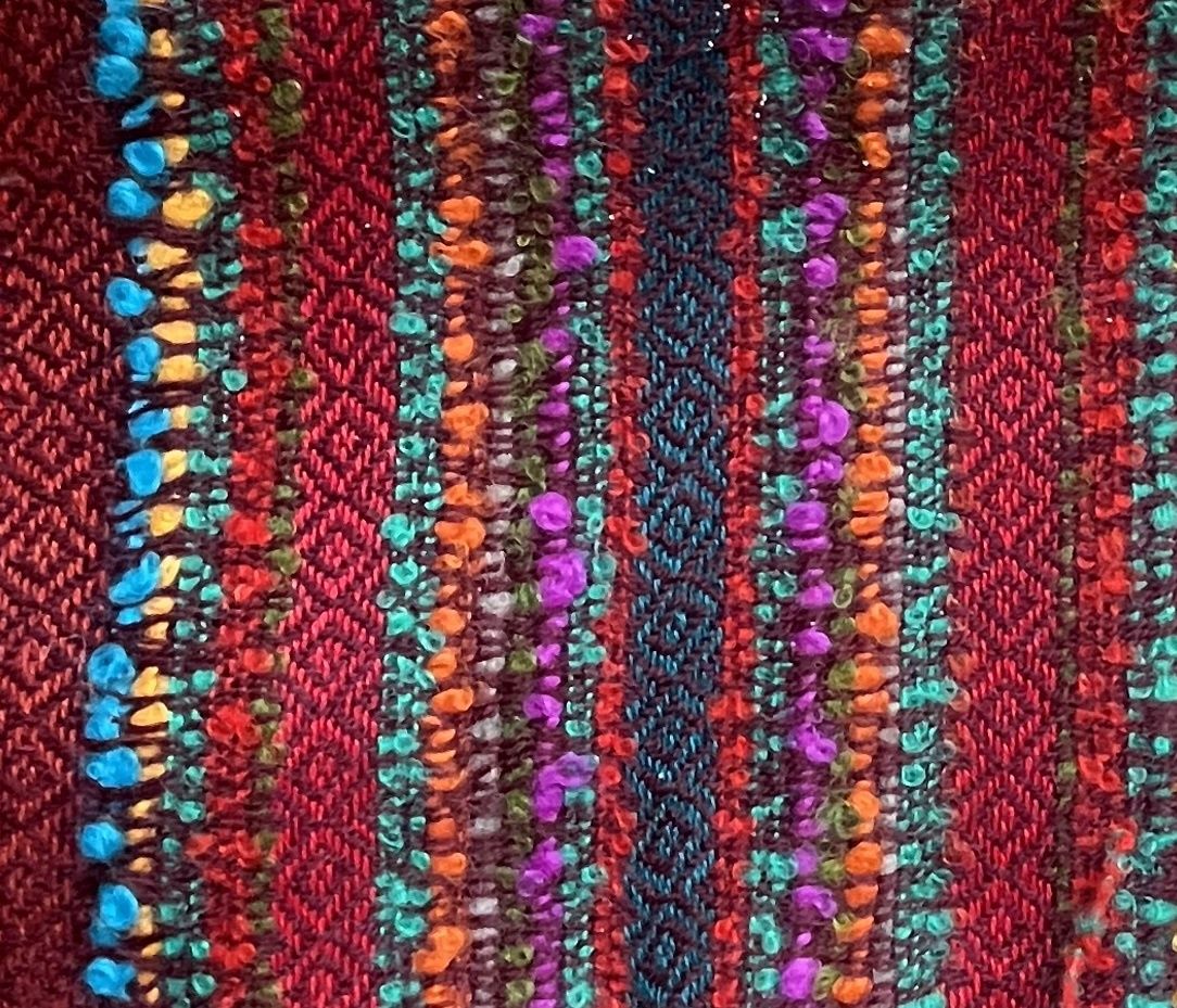 Multi-Boucle Scarves and Shawls, Color: Brick