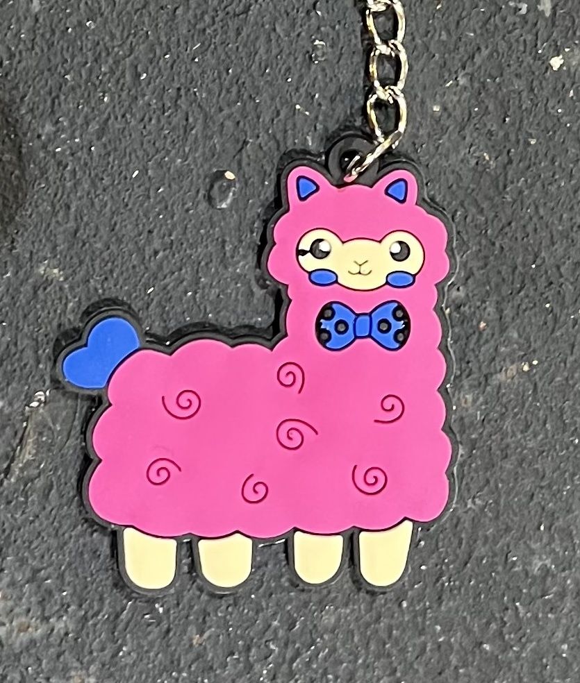 Alpaca Keychain, Color: Pink