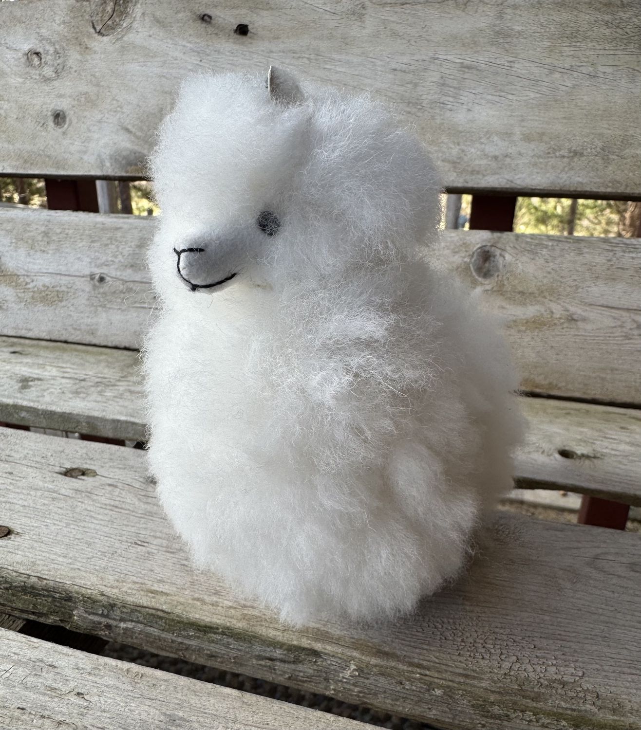 Fluffy Alpaca 5-6", Color: White 6"