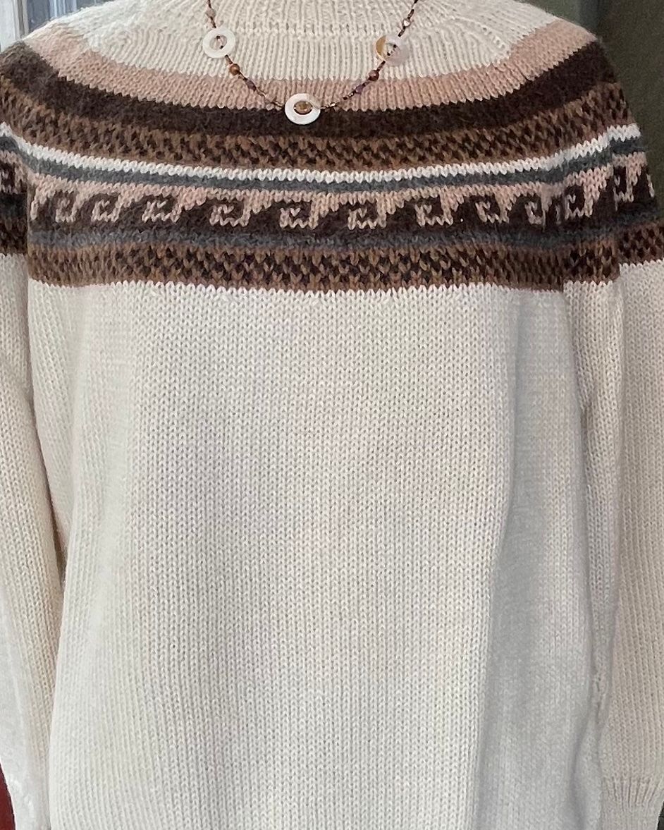 Chullo Sweater, Color: Natural, Size: Medium
